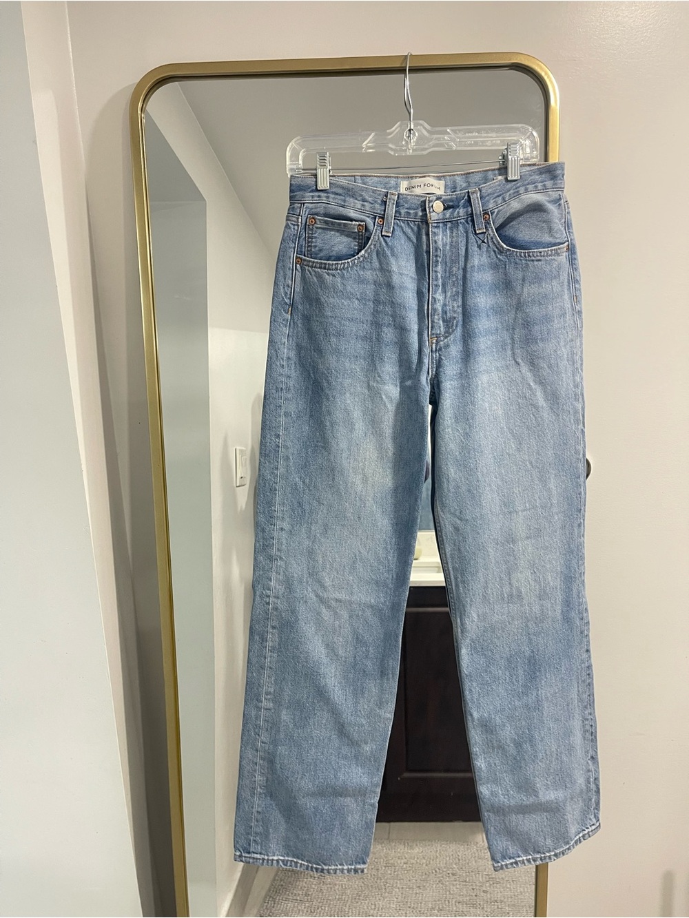 Aritzia denim forum the 90’s iggy lo rise baggy size 27 light wash 31” - Picture 4 of 8
